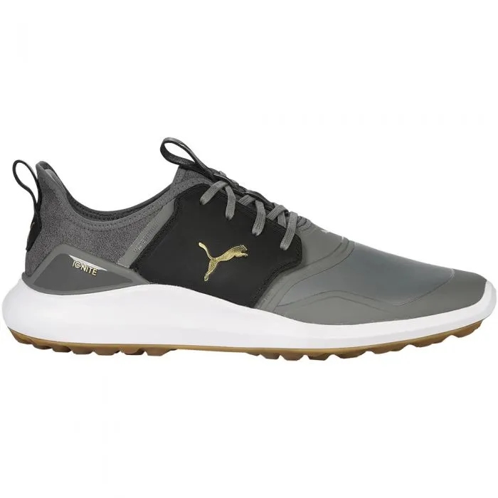 Puma IGNITE NXT Crafted Spikeless Waterproof Shoes - Quiet Shade/Puma Black/Puma Team Gold