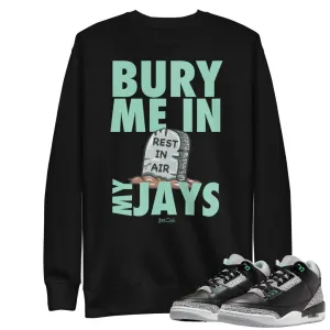 Retro 3 Green Glow Bury Me Sweater