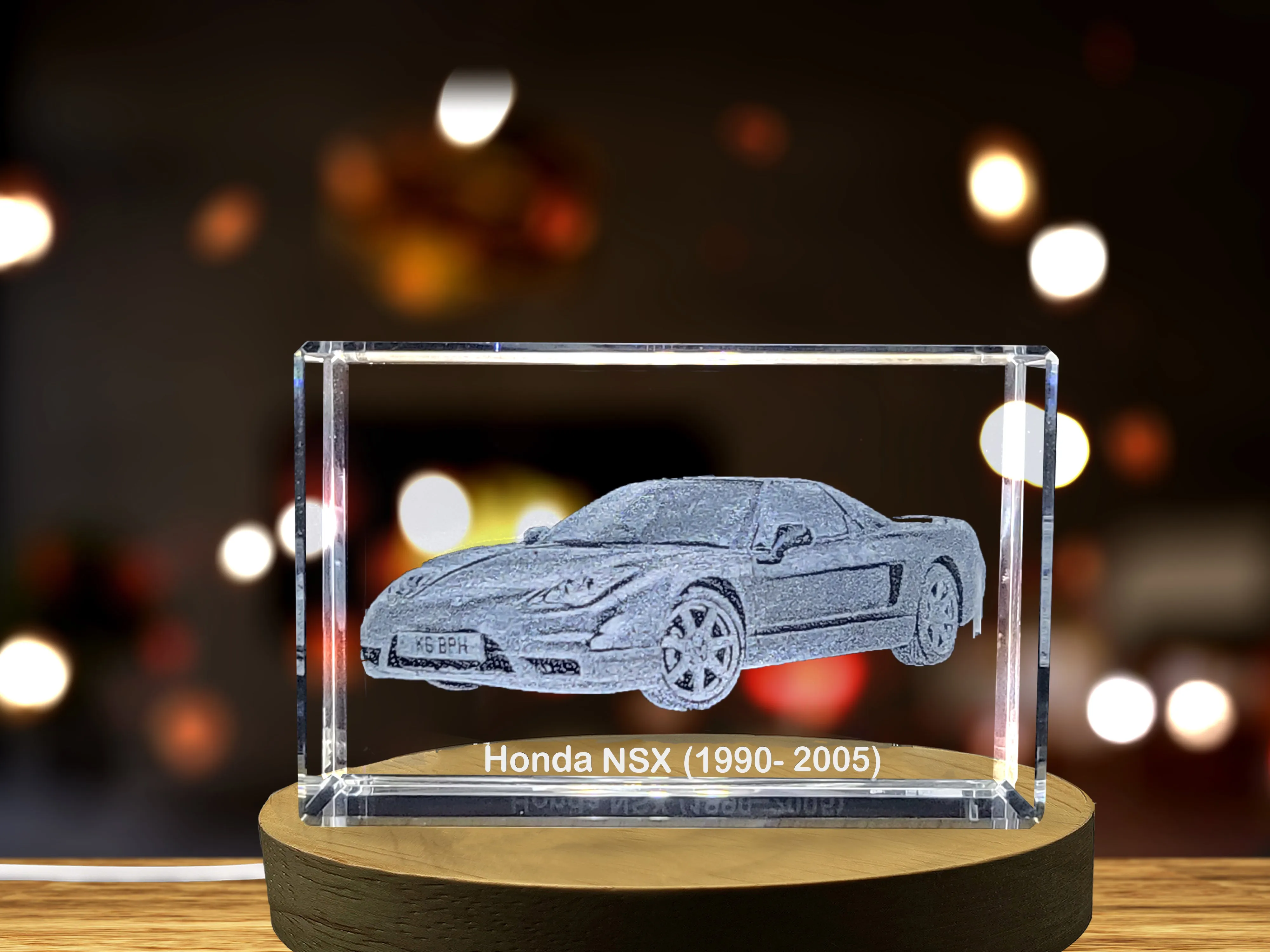 Revolutionary Performance: Honda NSX (1990–2005) - 3D Engraved Crystal Tribute