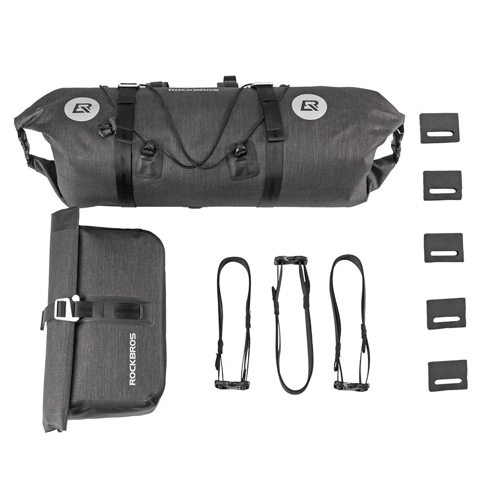 ROCKBROS 12L-20L Waterproof Bikepacking Handlebar Bags with 2 Dry Packs for  Bikes