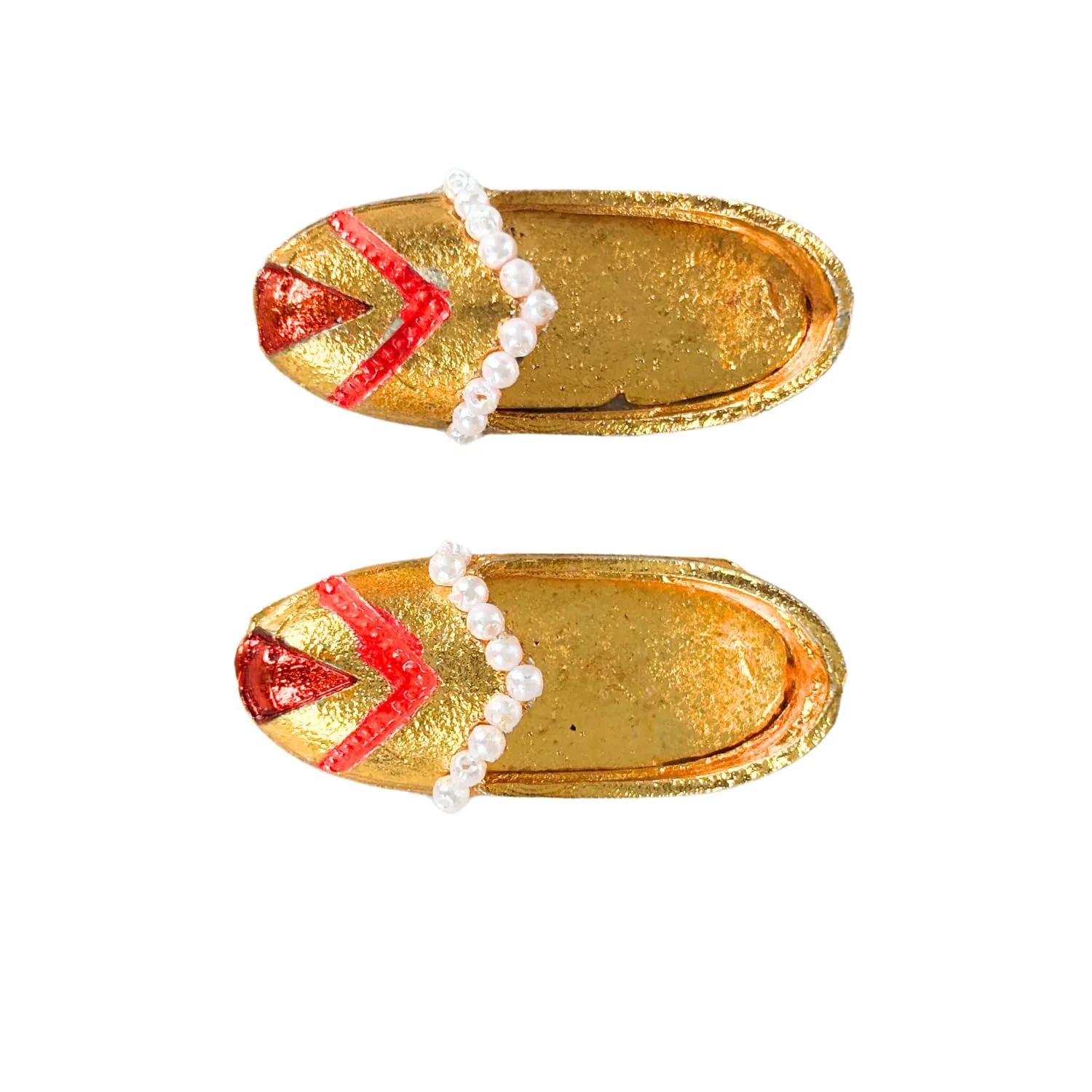 Salvus APP SOLUTIONS Fancy Multicolor Stone Worked Laddu Gopal Miniature Mojadi/Juti/Shoes For Lord Krishna Idol (1.2 Inch)