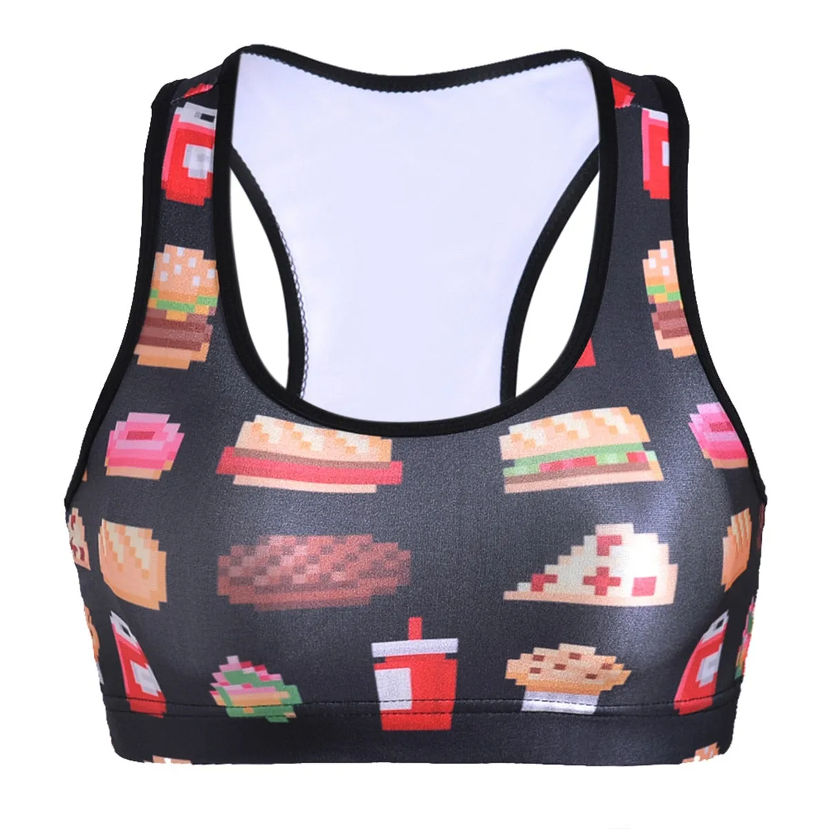 Sexy Bustier 3D Printed Food Sleeveles Shirt