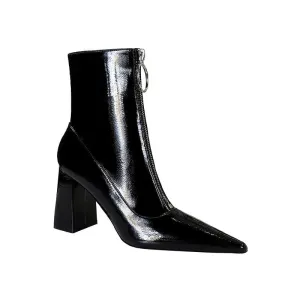 Simple Thick Heeled Boots