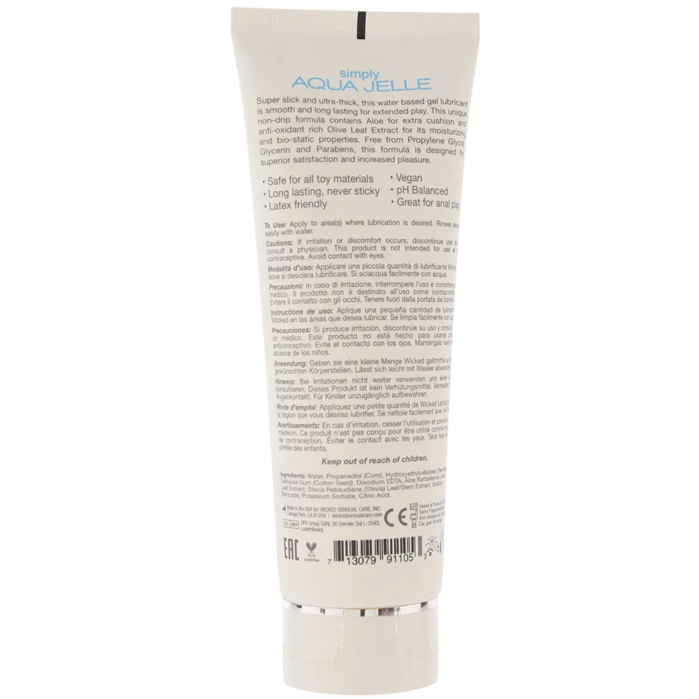 Simply Aqua Jelle Lube 4oz / 120ml