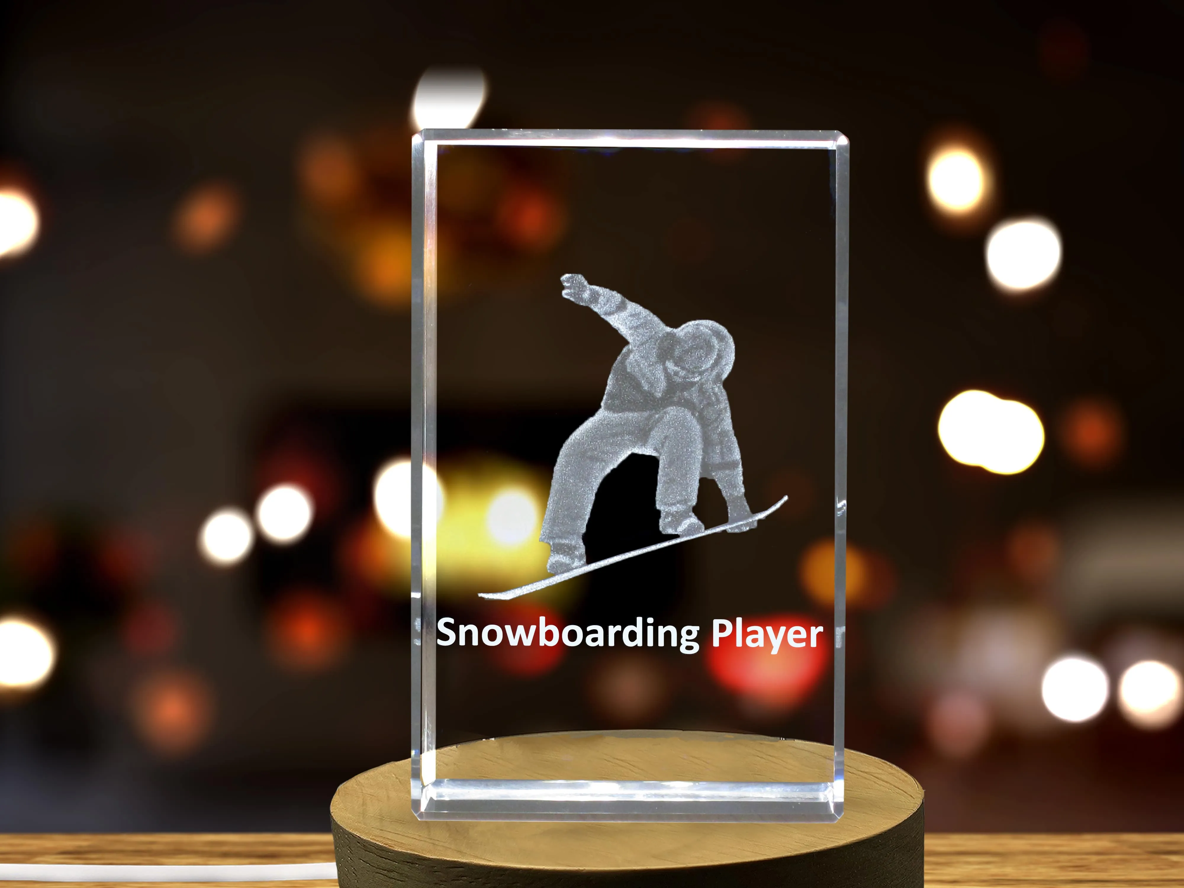 Snowboarding Player 3D Engraved Crystal 3D Engraved Crystal Keepsake/Gift/Decor/Collectible/Souvenir