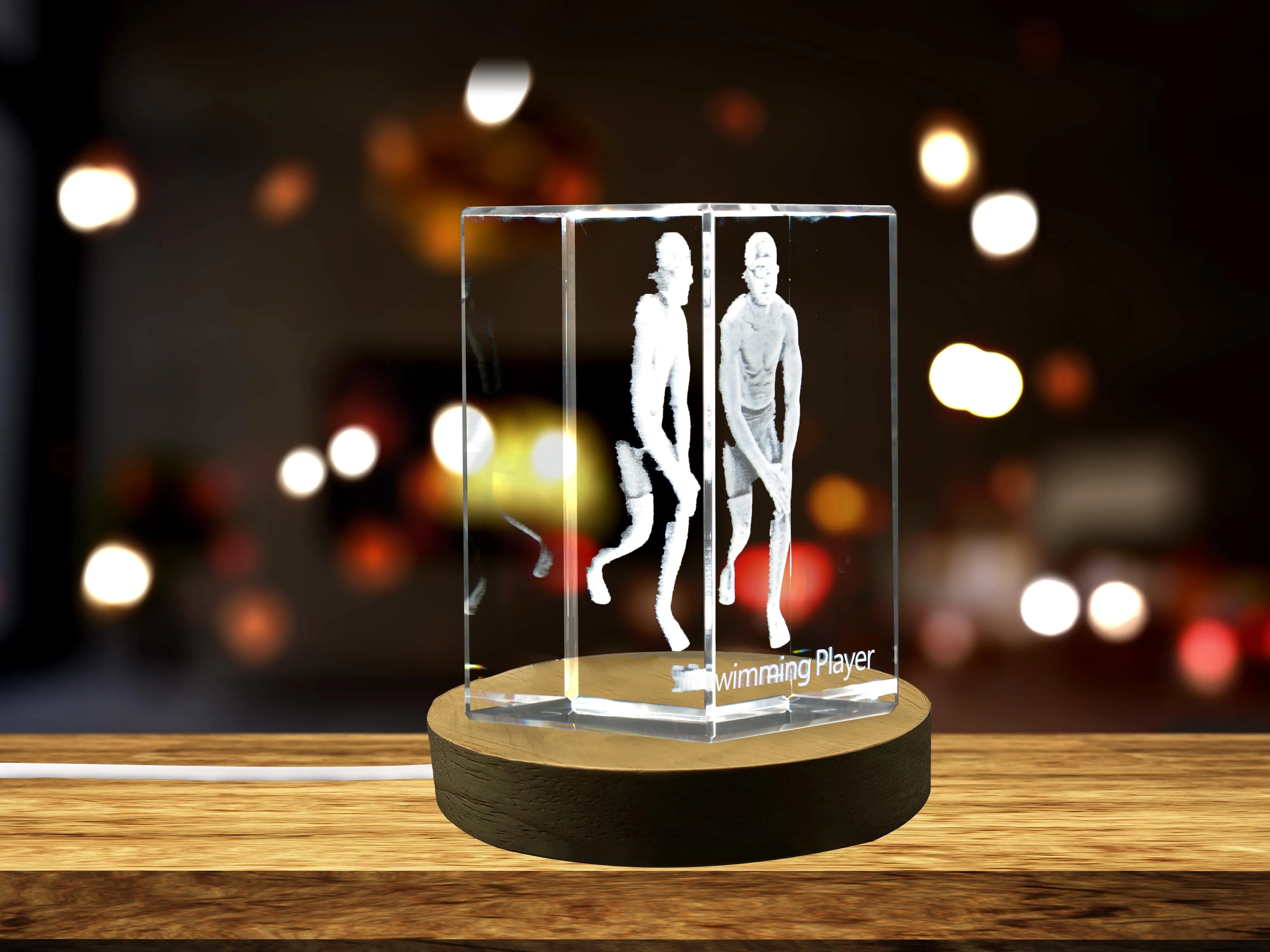 Swimming Player 3D Engraved Crystal 3D Engraved Crystal Keepsake/Gift/Decor/Collectible/Souvenir