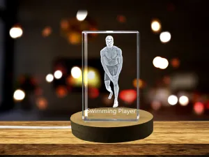 Swimming Player 3D Engraved Crystal 3D Engraved Crystal Keepsake/Gift/Decor/Collectible/Souvenir