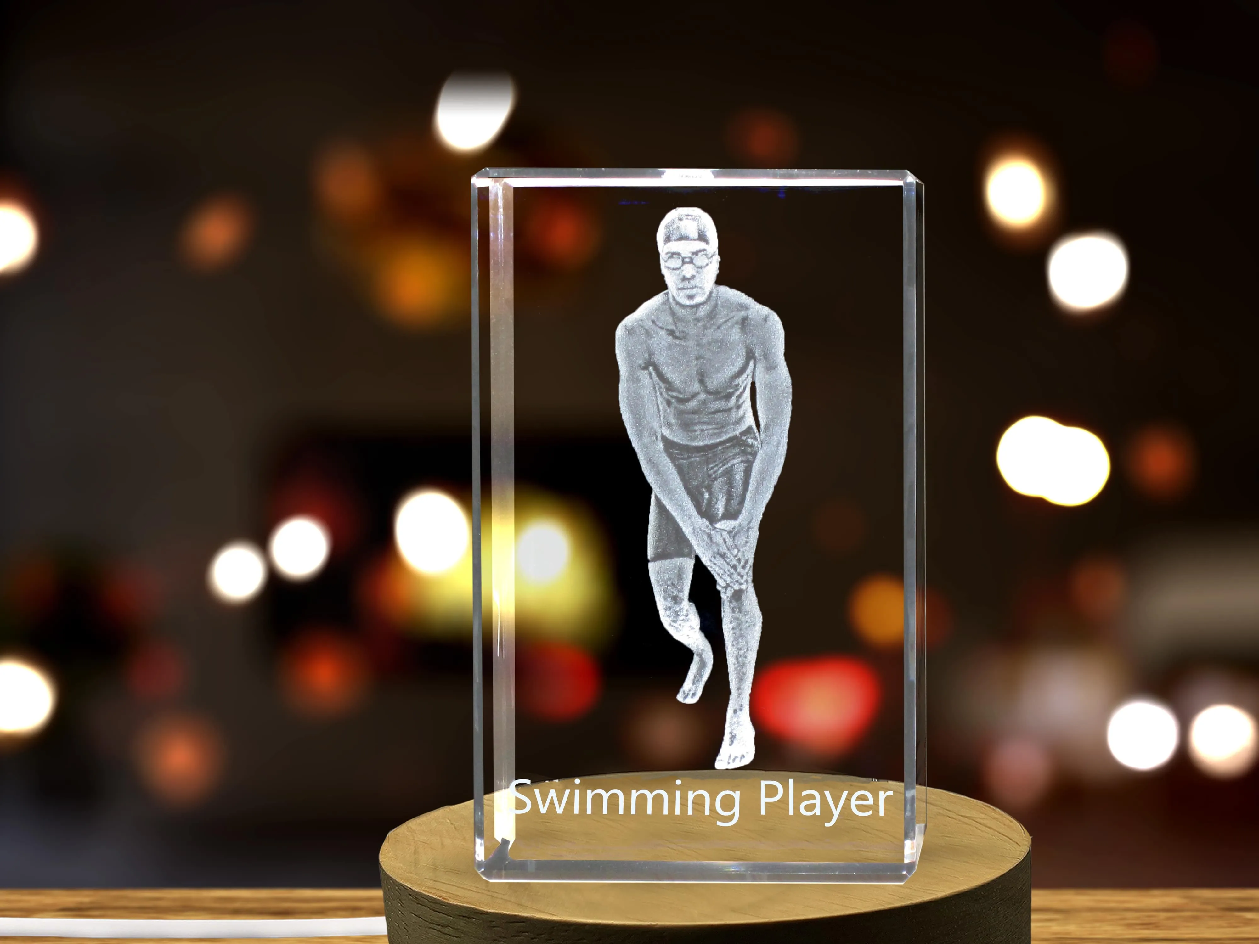 Swimming Player 3D Engraved Crystal 3D Engraved Crystal Keepsake/Gift/Decor/Collectible/Souvenir