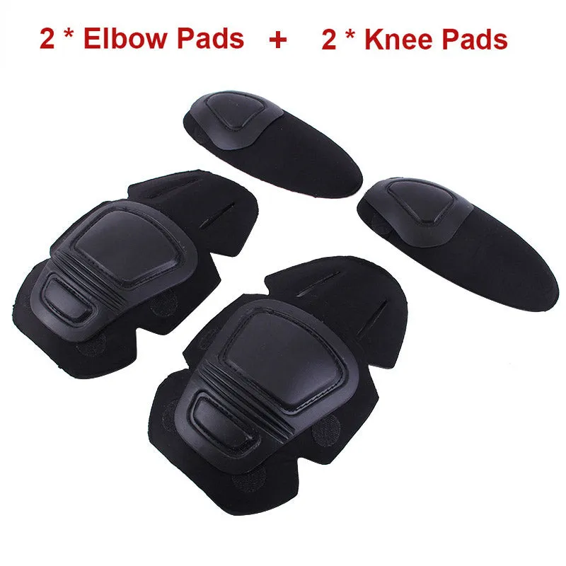 Tactical g2 g3 Frog Suit Knee Pads &amp; Elbow Support Paintball Airsoft Kneepad Interpolated Knee Protector Set