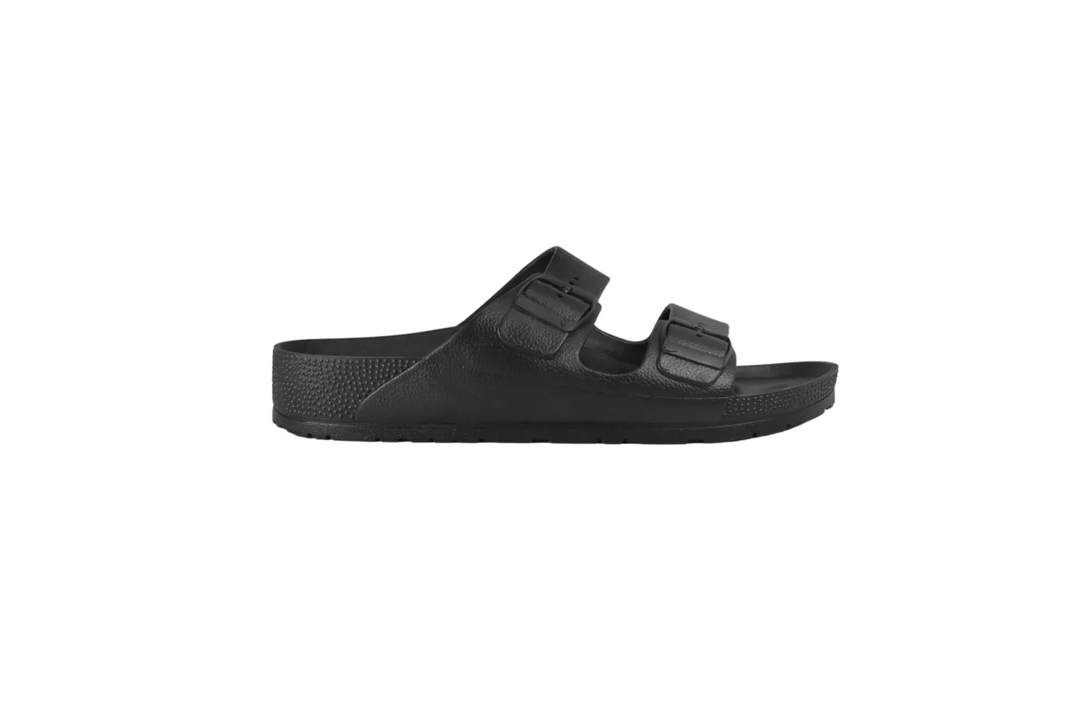 Tecs Mens Two Band Black Sandals Shoes