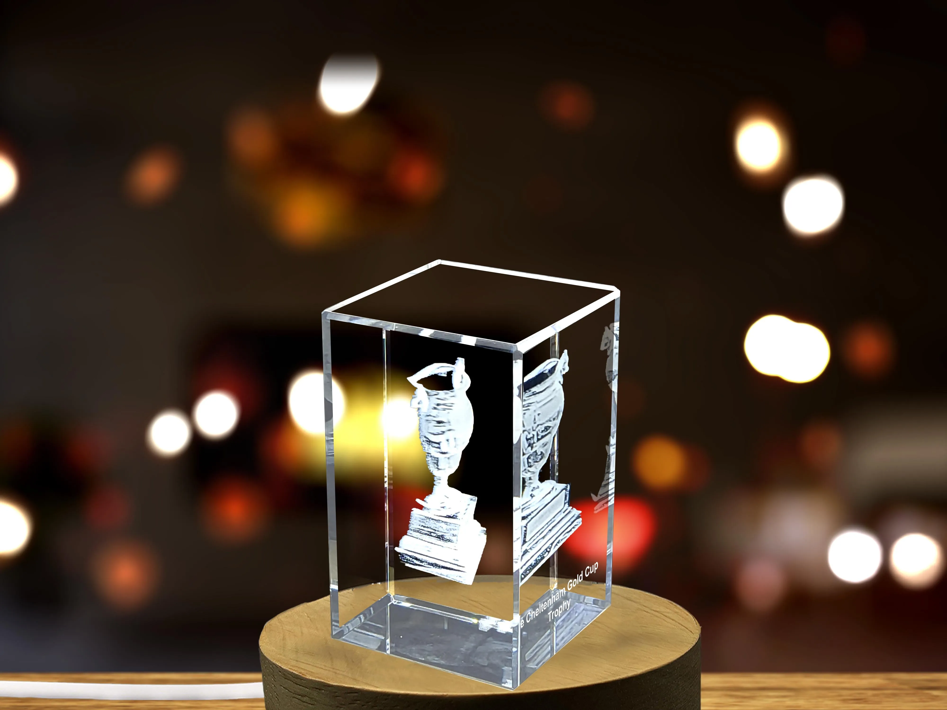 The Cheltenham Gold Cup trophy Sports 3D Engraved Crystal Gift