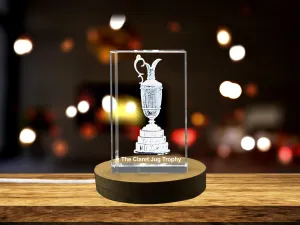 The Claret Jug trophy Sports 3D Engraved Crystal Gift