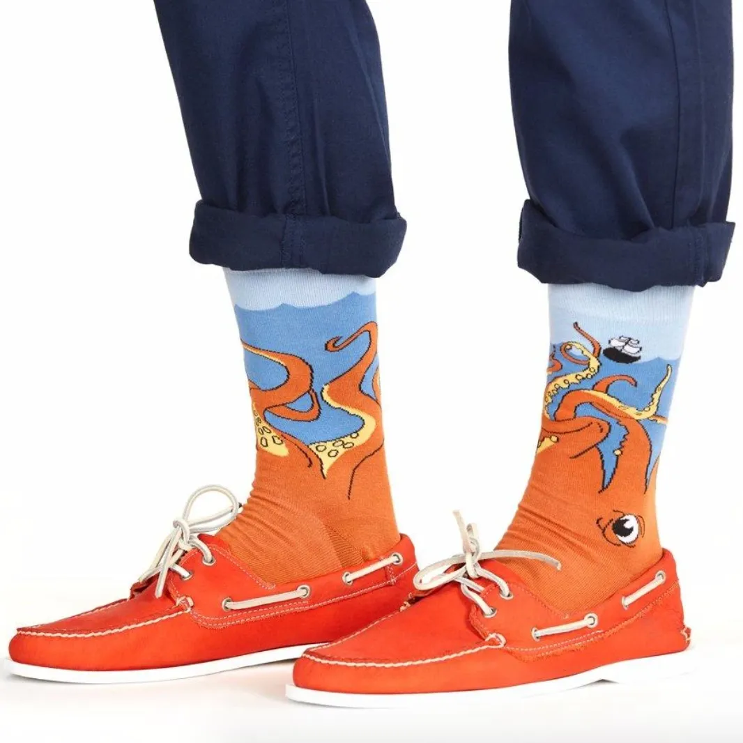 The Kraken Printed Crew Length Socks