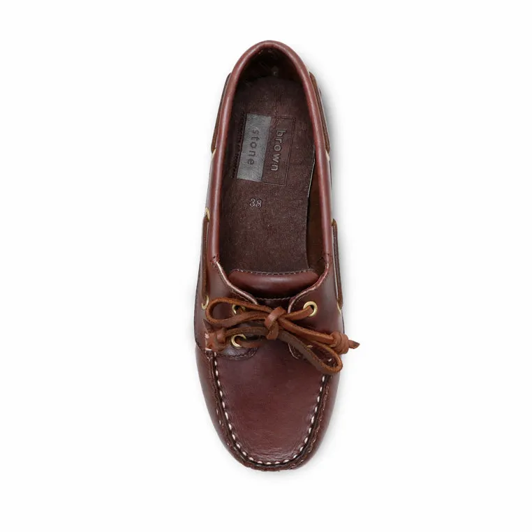 The Sailor's Boat Shoes - Oil Leather Brandy Brown