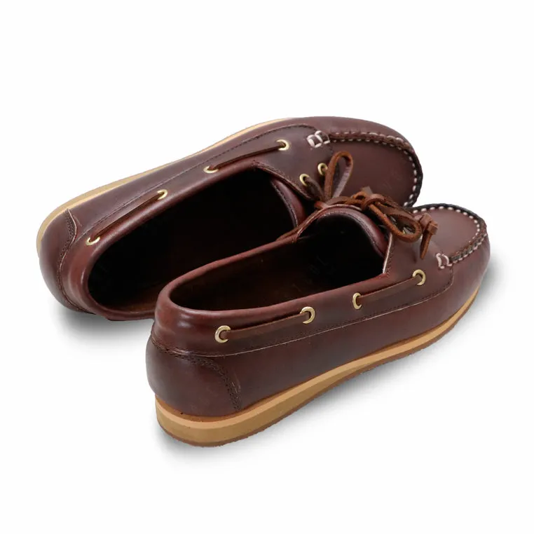 The Sailor's Boat Shoes - Oil Leather Brandy Brown