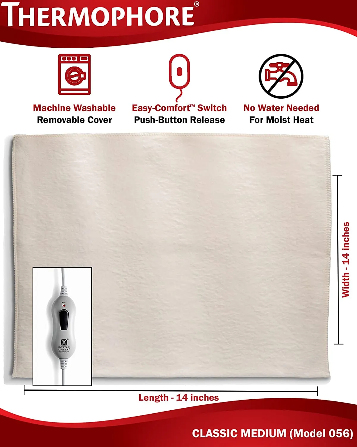 Thermophore Classic Moist Heat Pack (Model 056) Medium (14 x 14)