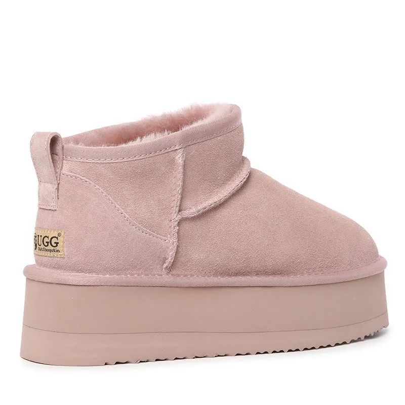 UGG Platinum Mini Suede Platform Boots