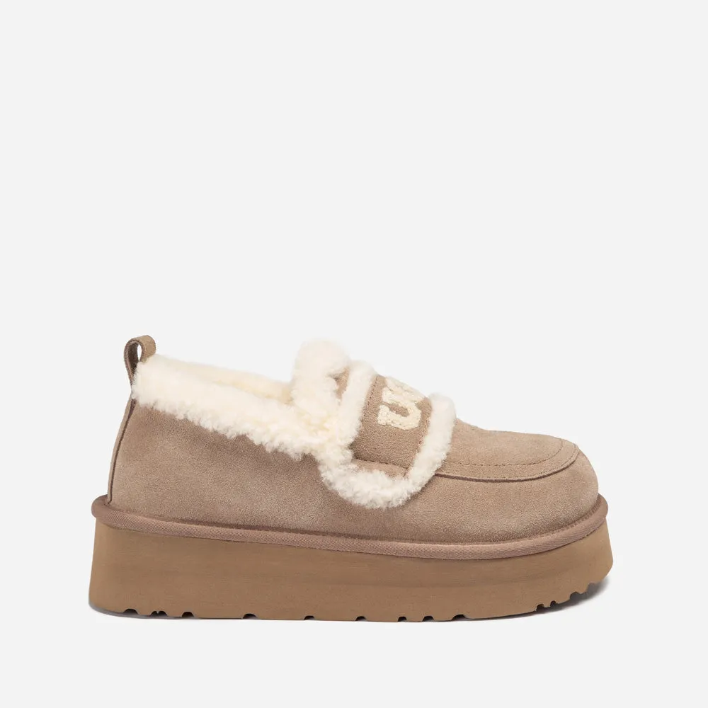 Ugg Violet Shearling Platform Loafer