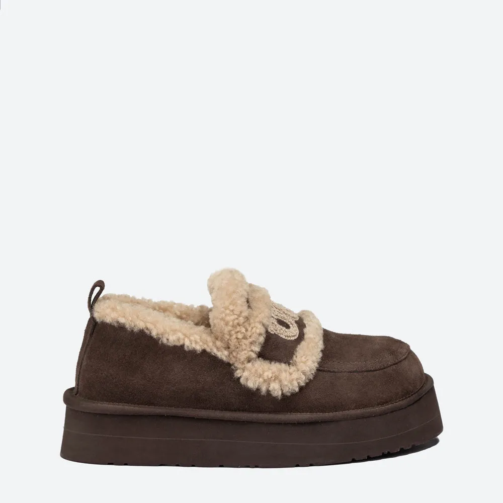 Ugg Violet Shearling Platform Loafer