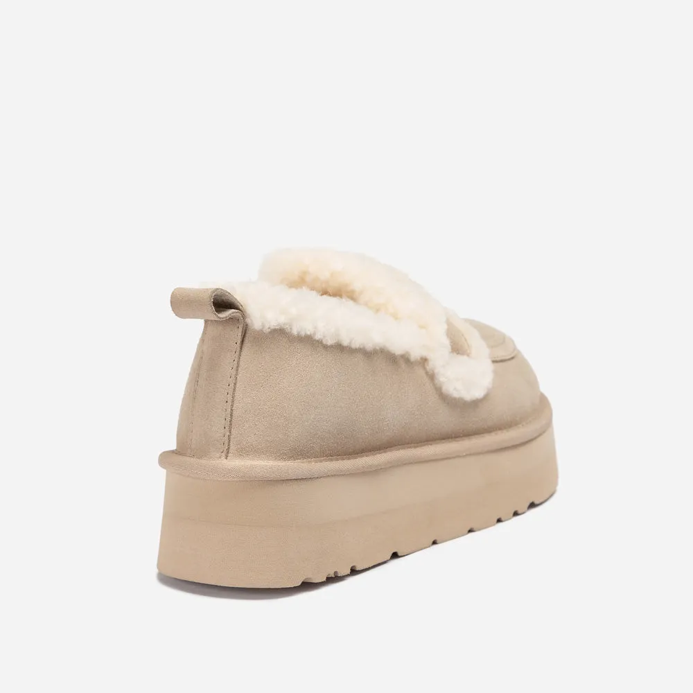 Ugg Violet Shearling Platform Loafer