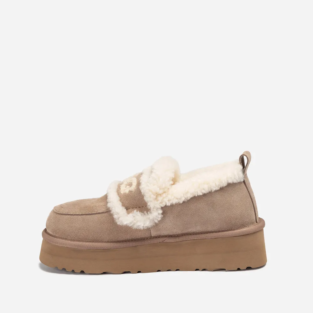 Ugg Violet Shearling Platform Loafer