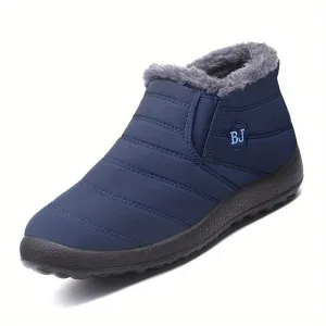 Ultra-Lightweight Mens Snow Boots - Soft and Warm Fuzzy Lining, Casual Style with Relaxed Fit - Ideal for Winter Walking, Hiking, and Outdoor Activities