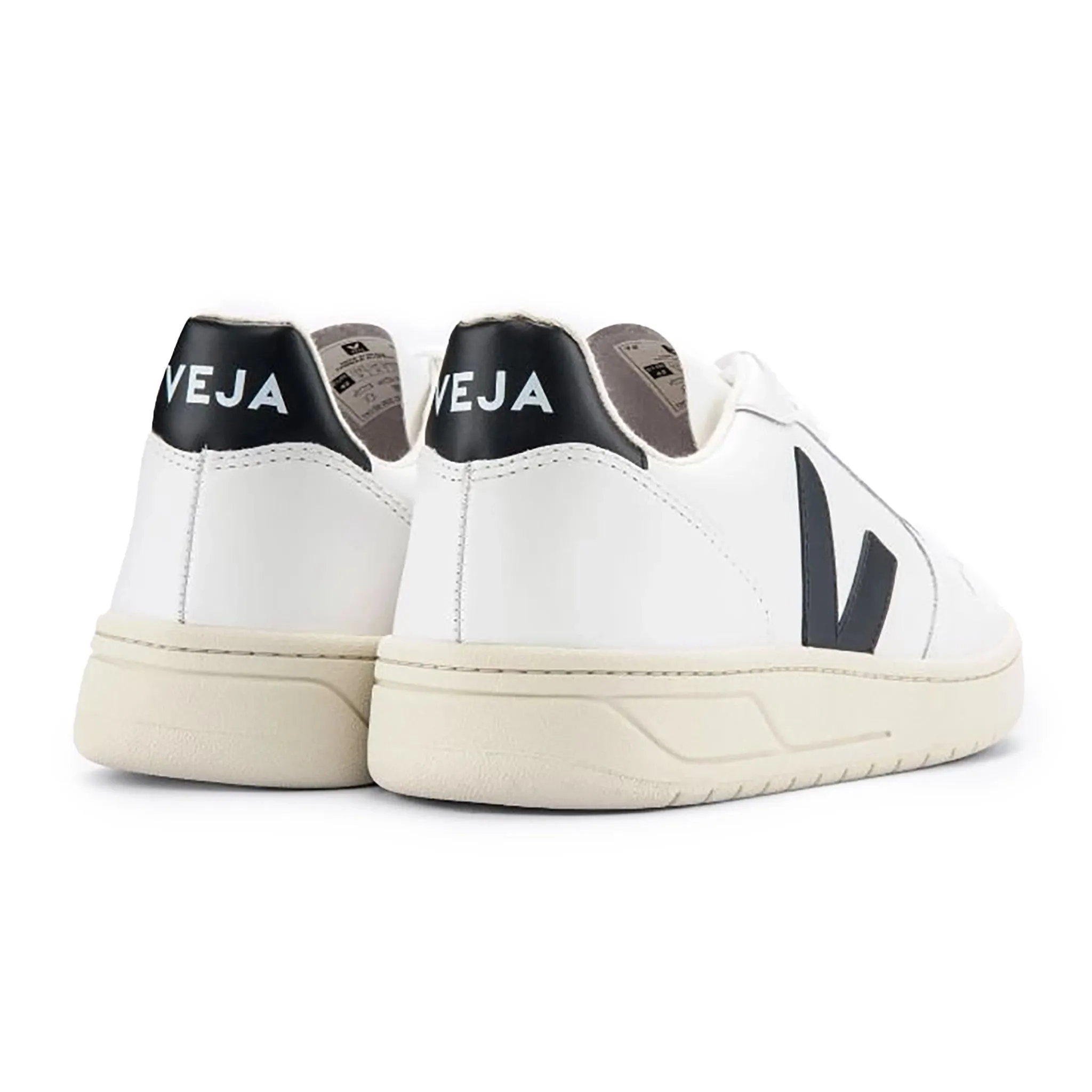 V-10 Leather Trainer - Extra White / Black