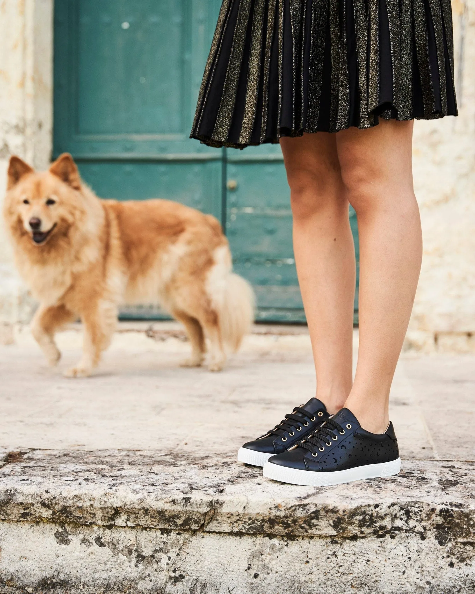 Virevolte Vegan Leather Cut-Out Sneakers | Constellations