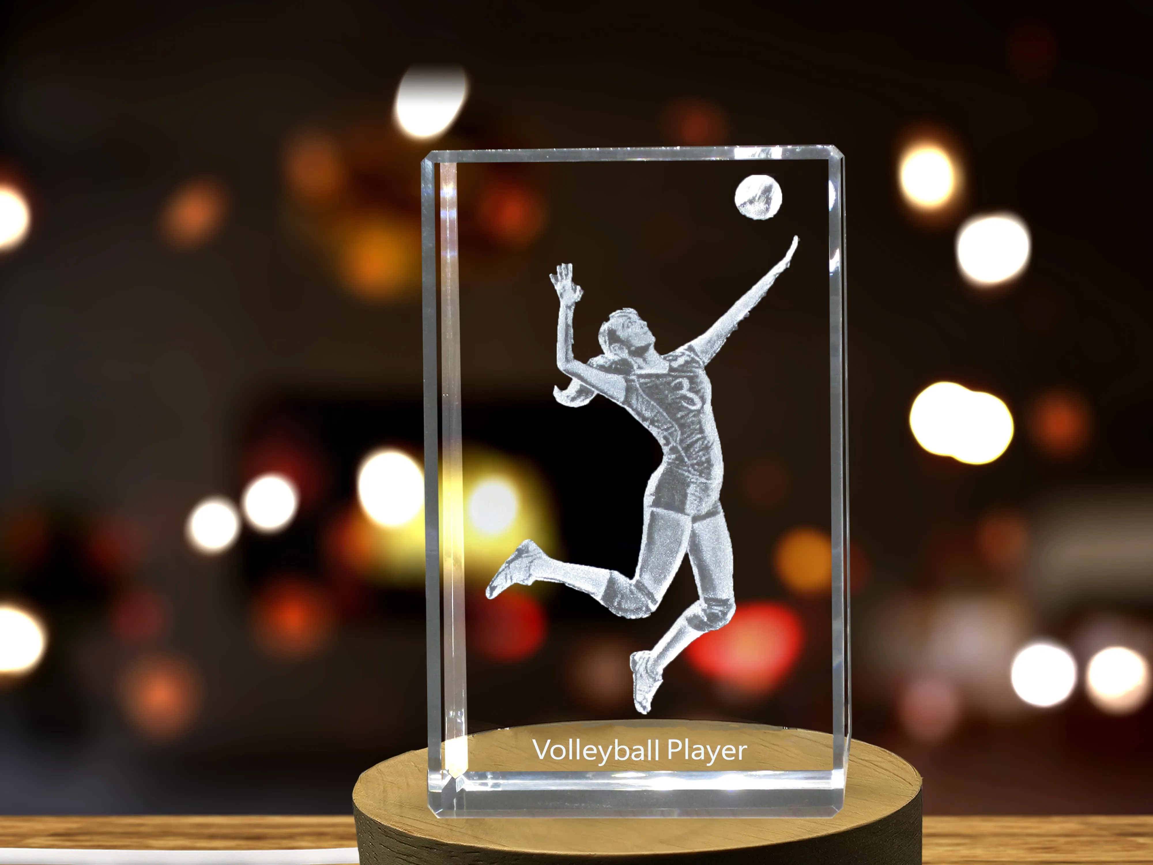 Volleyball Player 3D Engraved Crystal 3D Engraved Crystal Keepsake/Gift/Decor/Collectible/Souvenir