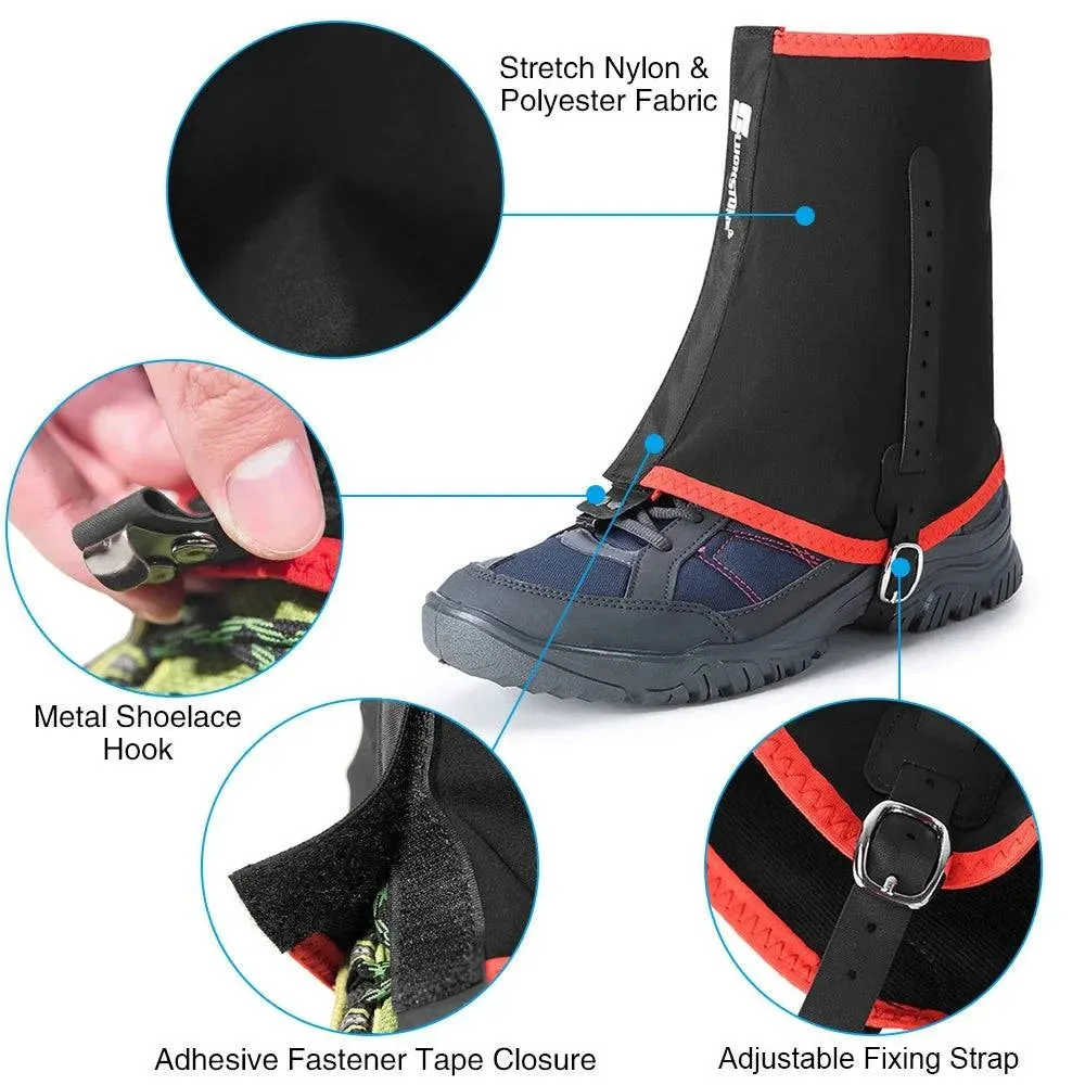 Waterproof Snow Legging Outdoor Hiking Walking Climbing Sports Running Trail Ski Gaiters Shoe Covers Hunting Camping Equipment