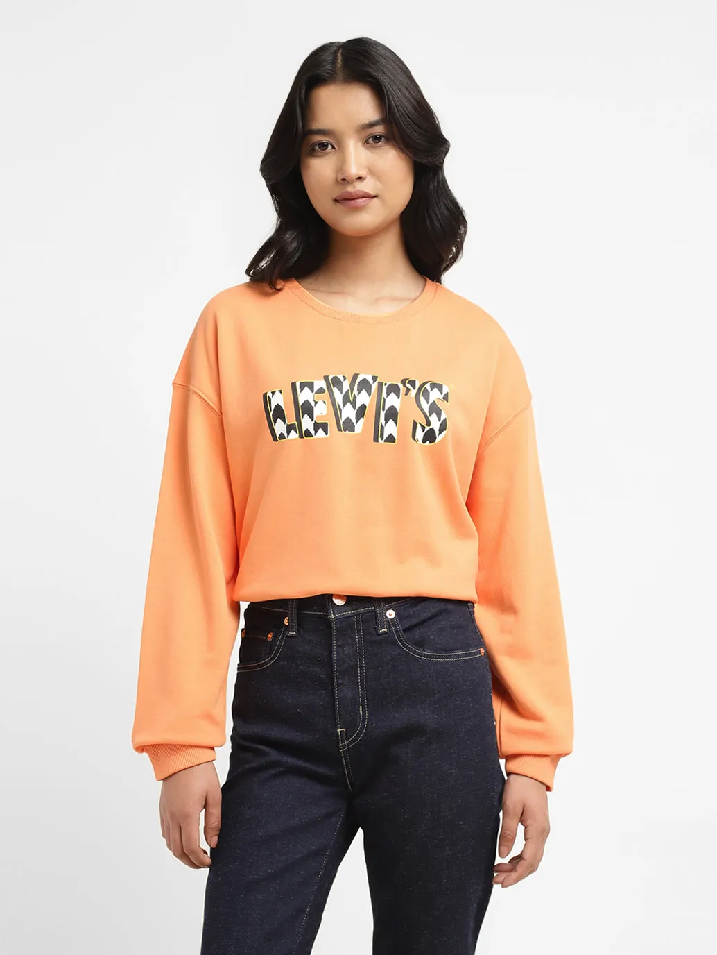 Women's Printed Crew Neck Sweatshirts