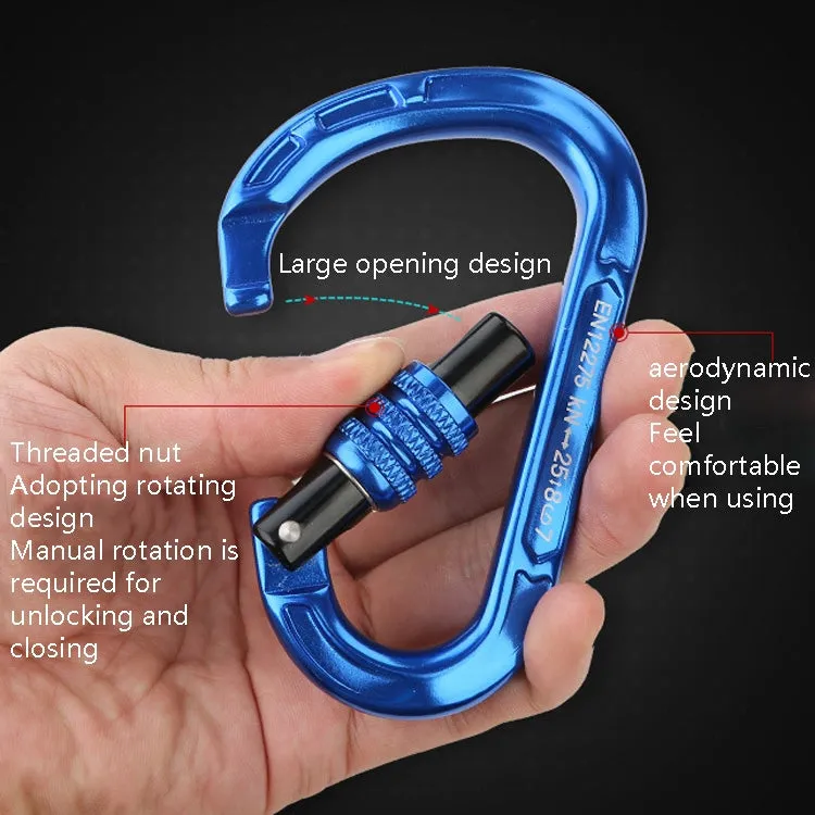 XINDA XD-8123N Outdoor Climbing Equipment Fast Hanging Buckle Carabiner Pear Main Lock HMS Safety Buckle(Black)