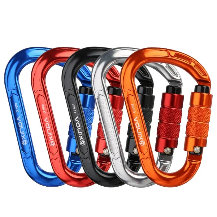 XINDA XD-8123N Outdoor Climbing Equipment Fast Hanging Buckle Carabiner Pear Main Lock HMS Safety Buckle(Black)