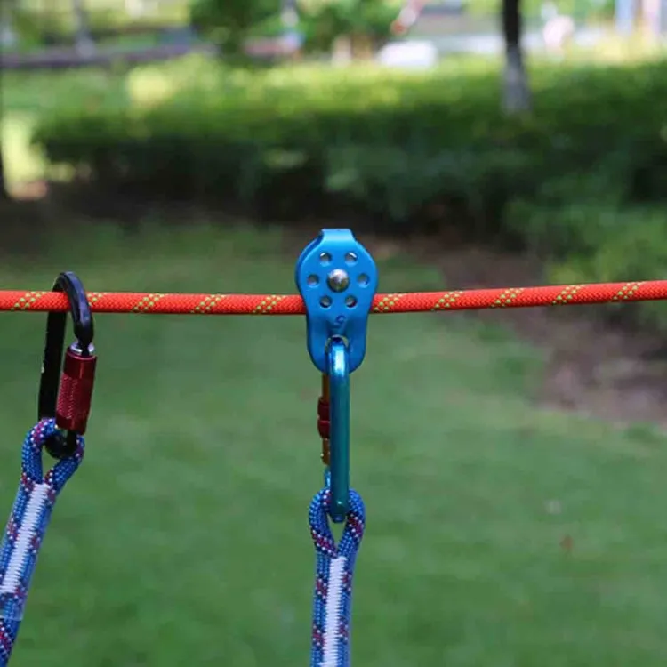 XINDA XD-8610 Single Fixed Pulley Mountaineering Rope Climbing Rappelling Survival Equipment(Blue)