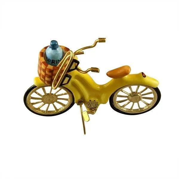 Yellow Beach Cruiser with Brass Sunglasses